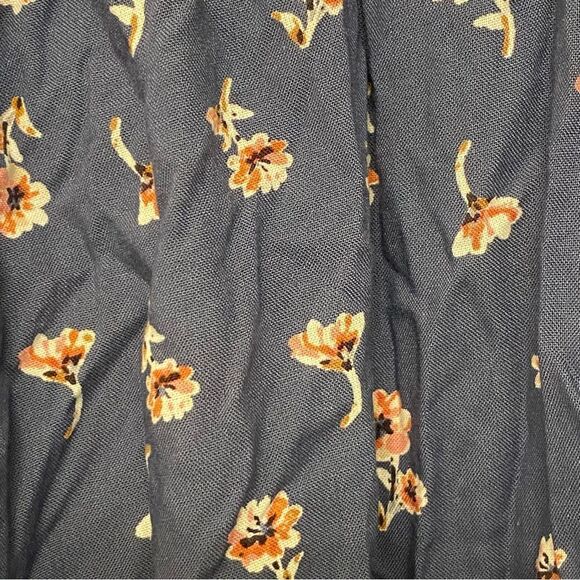 Japna smocked ruffle strapless jumpsuit wide leg palazzo romantic blue floral M - Picture 10 of 11